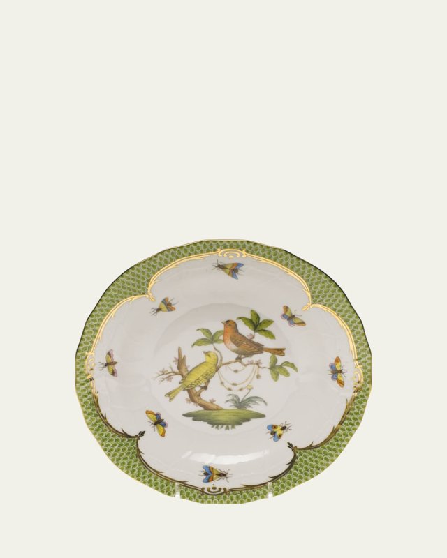 Rothschild Bird Green Motif 06 Dessert Plate